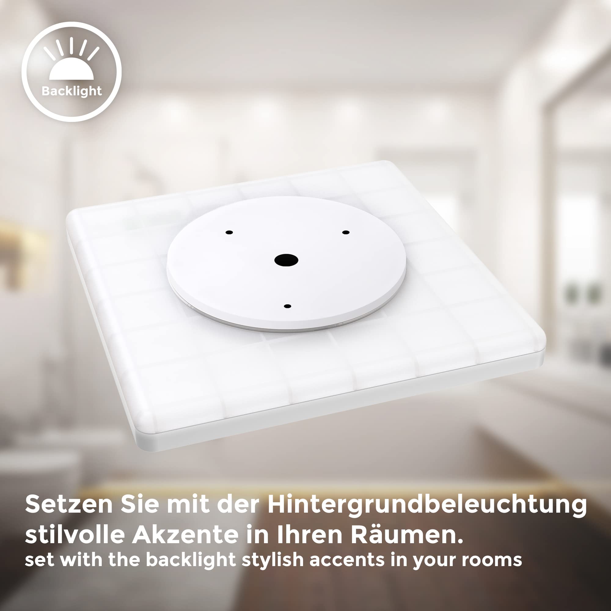 B.K.Licht I Plafonnier LED ultraplat I Plafonnier de salle de bain I Plafonnier LED I Lumière indirecte I Couleur de lumière blanc neutre I 18 Watt I 29 x29 cm I Blanc
