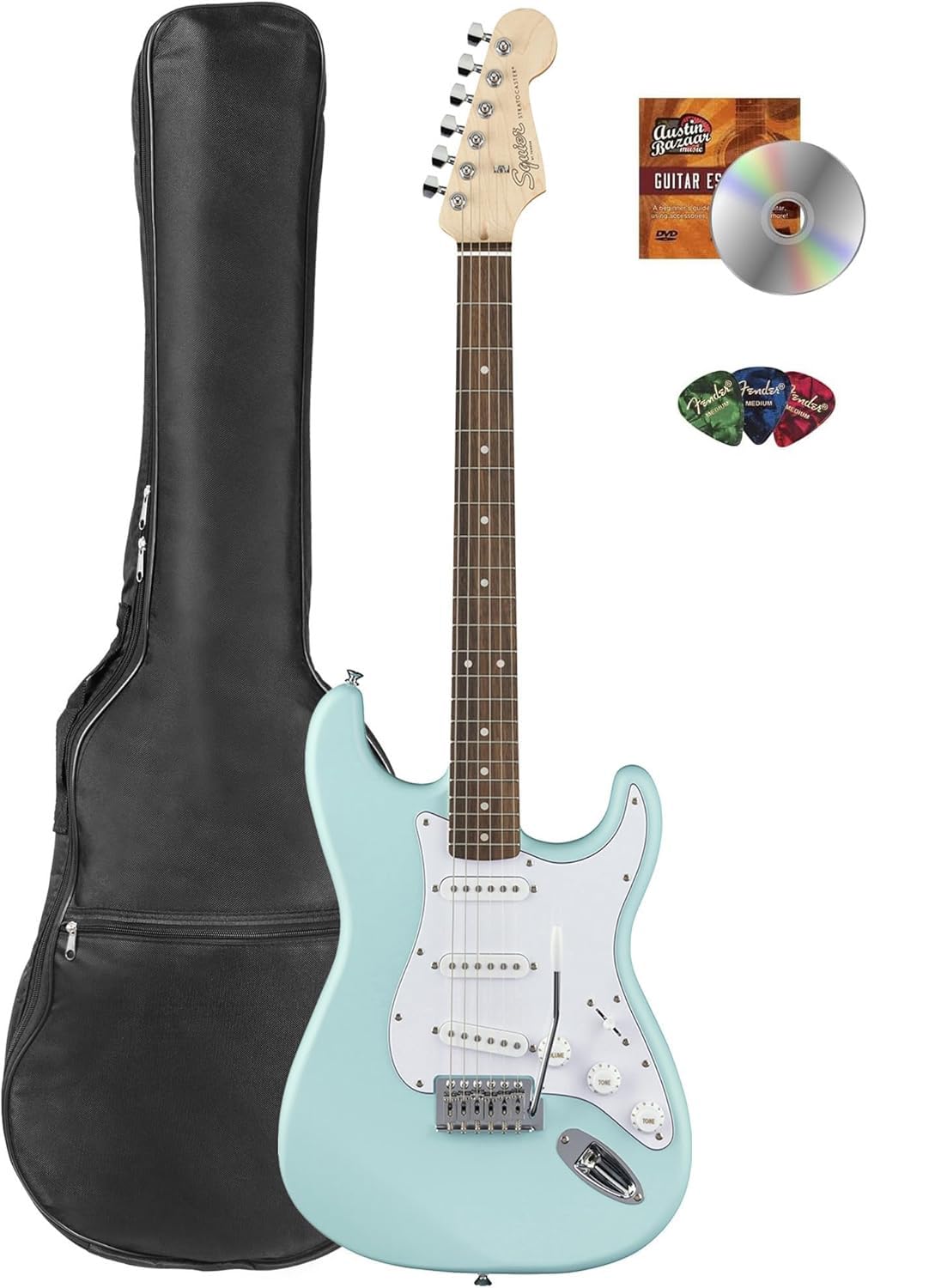 squier stratocaster ギター Amazon.com: Fender Squier Stratocaster Electric Guitar - Daphne