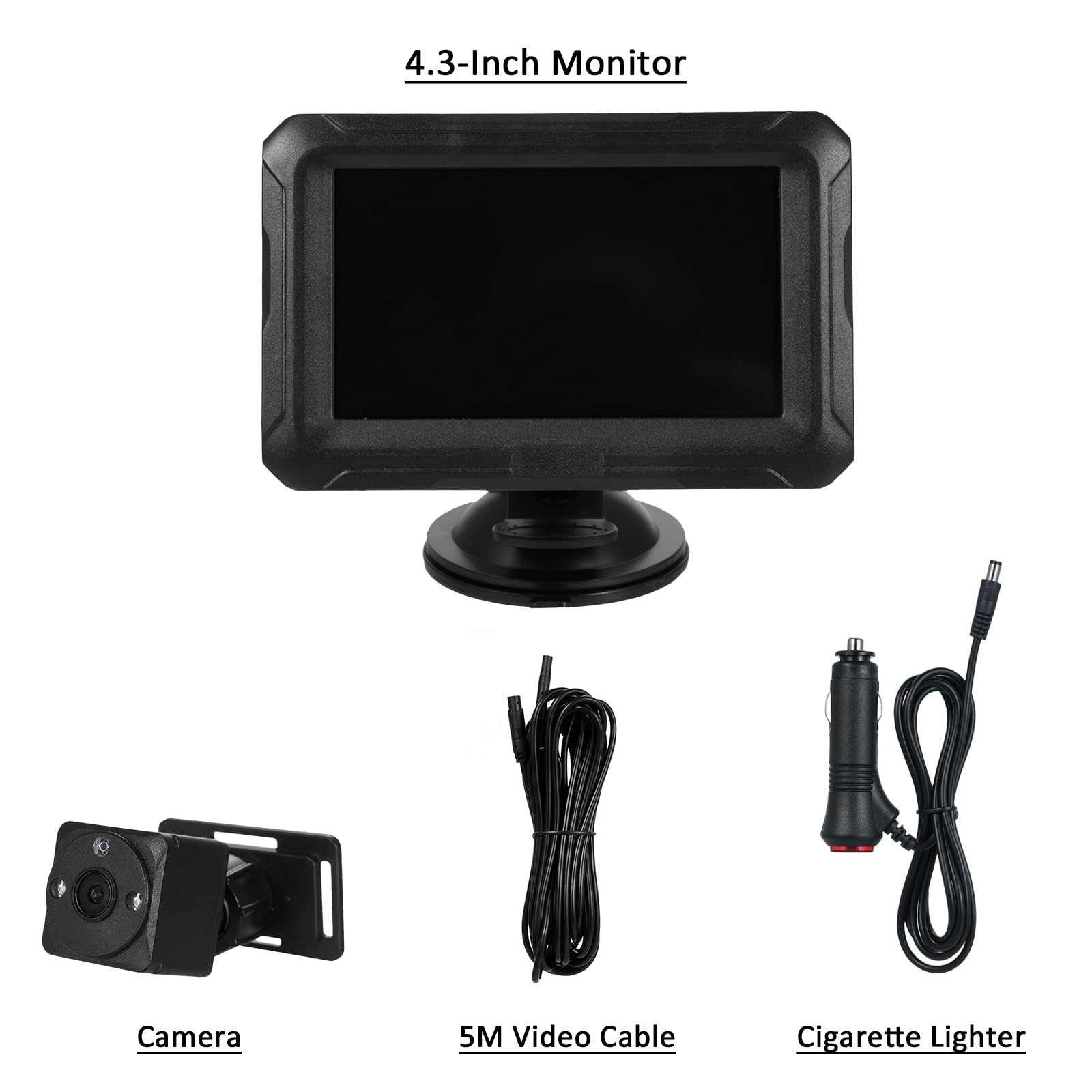 Espejo para Automóvil para Bebé, Monitor para bebé para automóvil HD 1080P de 4.3 '' con cámara para Asiento de automóvil para bebés Cámara para Asiento Trasero orientada hacia atrás