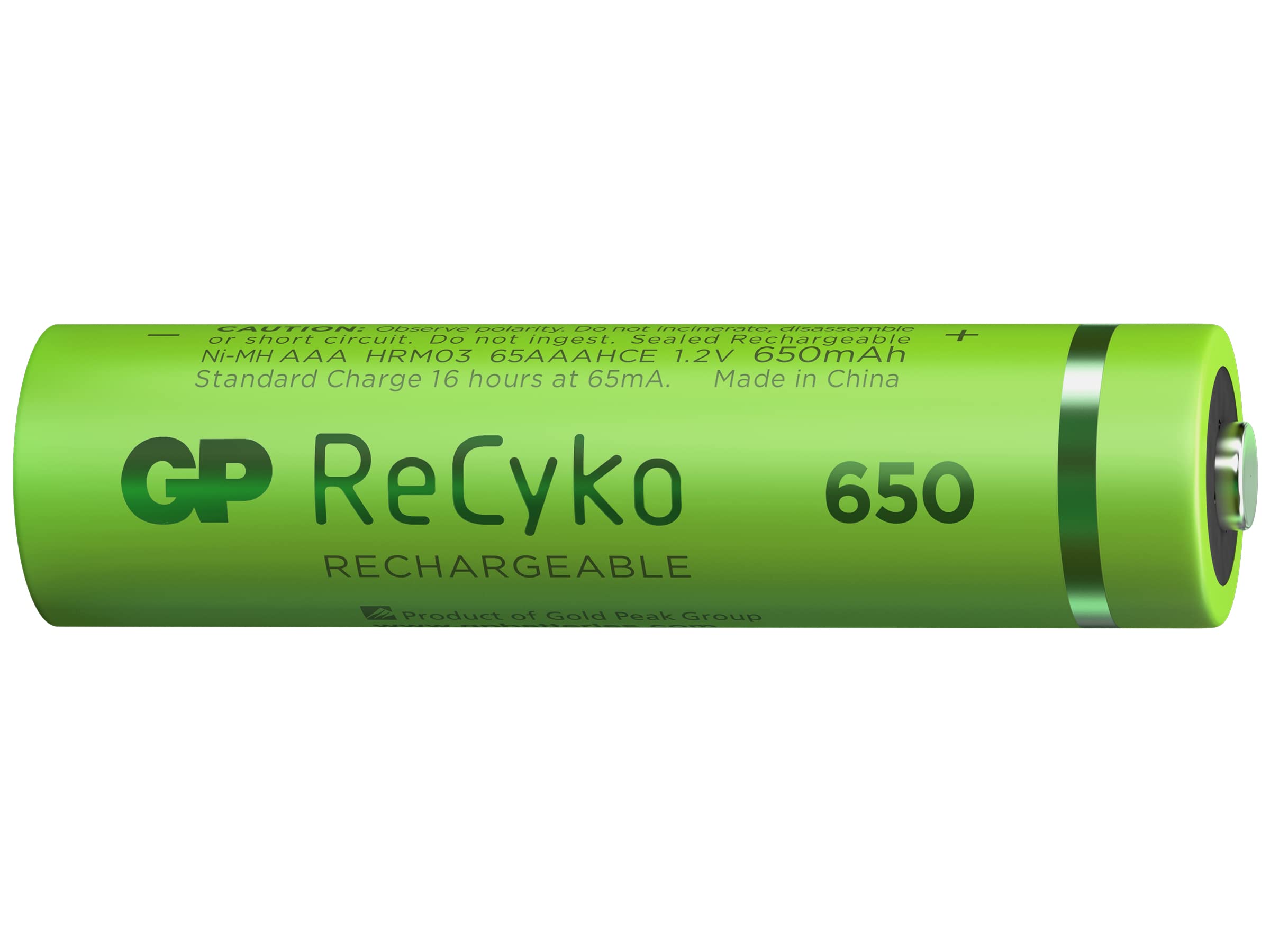 GP EkoPower - Paquete de 4 pilas recargables AAA 630mAh NiMH (1.2 V)