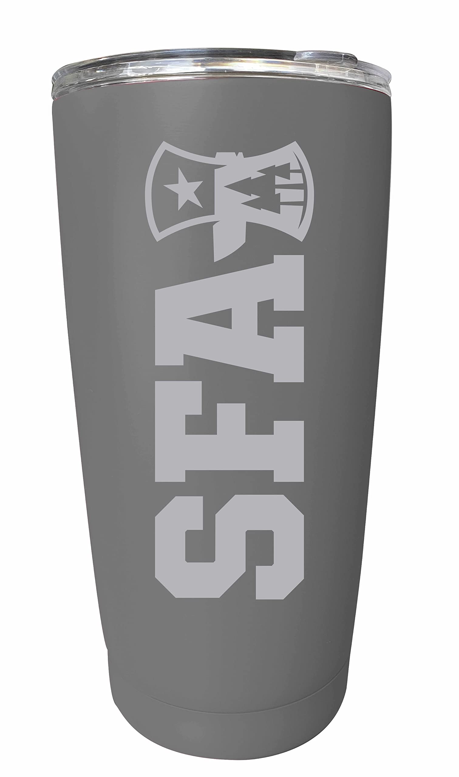 R and R Imports Stephen F. Austin State University Etched 16 oz Stainless Steel Tumbler (Gray)