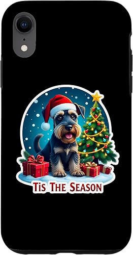 Tis The Season Standard Schnauzer Dog Merry Christmas Parent Case for iPhone XR