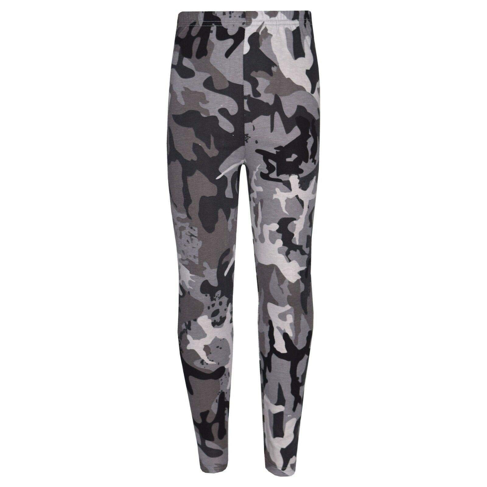 A2Z 4 Kids Girls Camouflage Fashion - A2Z Camo Legging Charcoal 9-10
