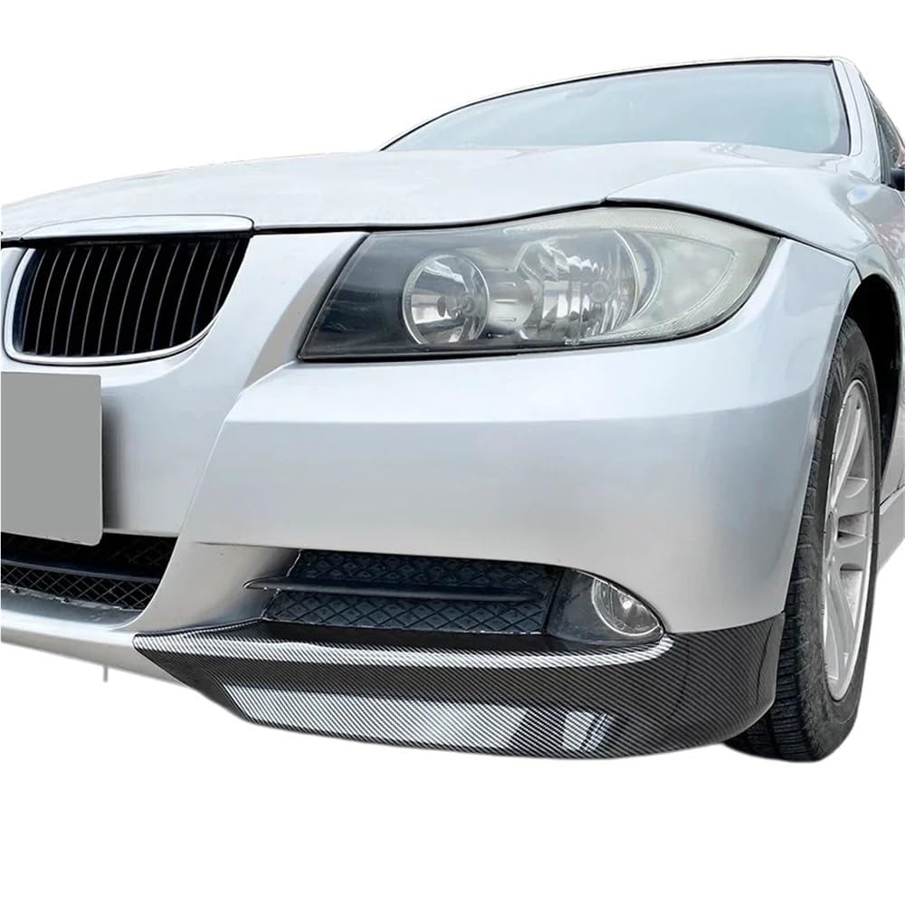 Kompatybilny z BMW serii 3 E90 E91 Early 320i 325i 2005-2008 przedni zderzak samochodowy Spoiler część rozdzielająca nakładki zderzaka dyfuzor akcesoria samochodowe Tuning(Carbon Fiber Look A)