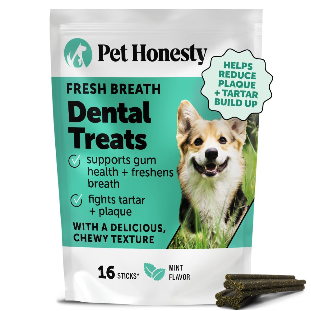 Dental Health Fresh Sticks – Dog Dental Treats & Chews for Oral Care – Dental Sticks for Dogs to Freshen Breath, Remove Tartar & Plaque, Support Gum Health & Bright Teeth Dog Oral Supplement – 16 Ct