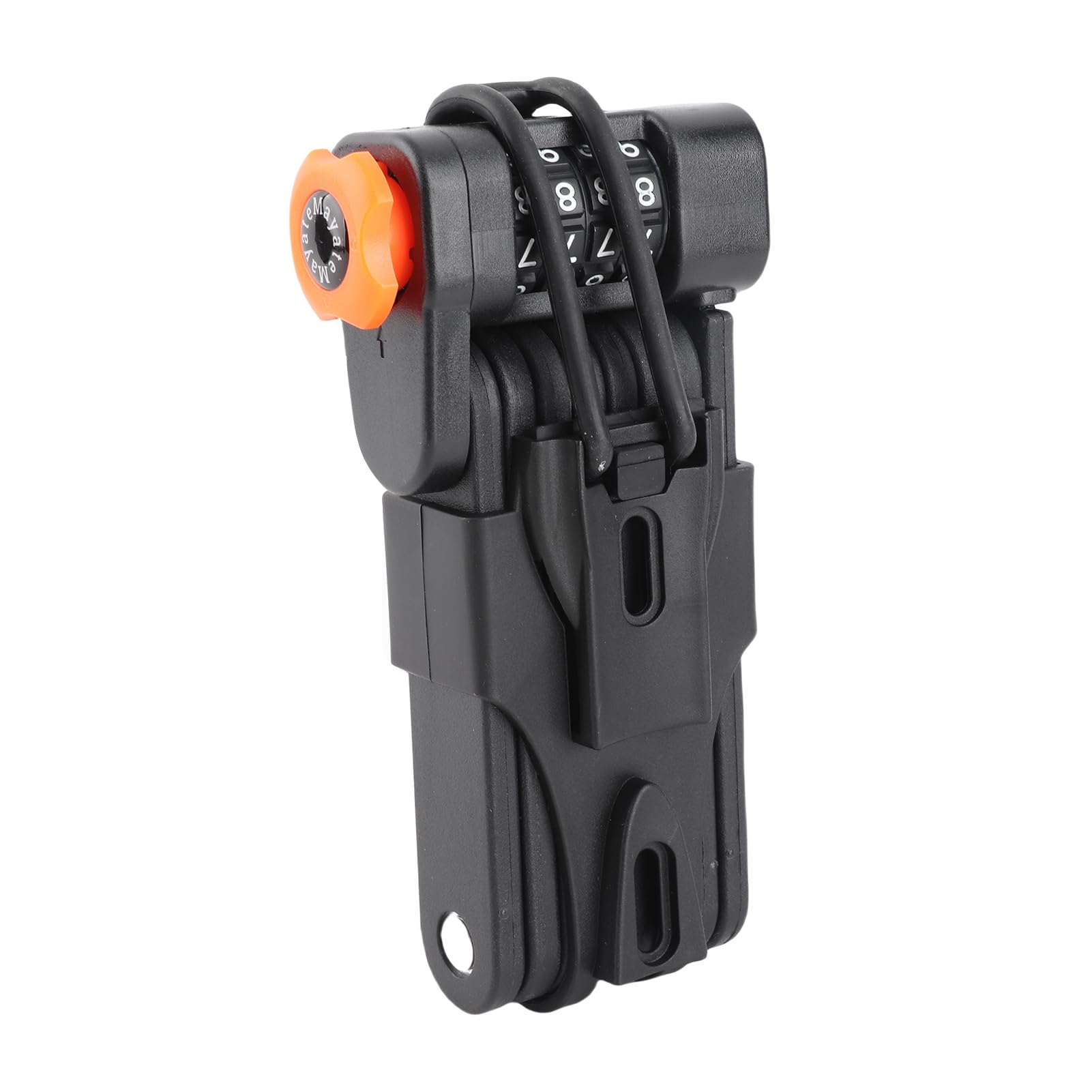 Lucchetto per bici pieghevole in acciaio legato ad alta resistenza - Password antifurto con combinazione a 4 cifre - Proteggi due biciclette contemporaneamente - Design portatile