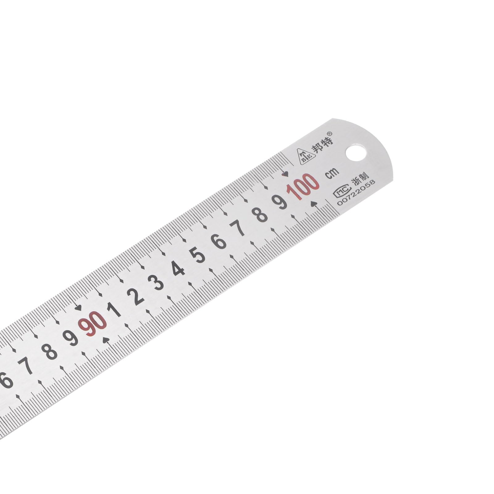 Righello in Acciaio Inossidabile - [1m/40" x 1,5"] Strumenti Misurazione Metallo Bordo Dritto a Doppia Lettura per Uso Progettazione Architettonica