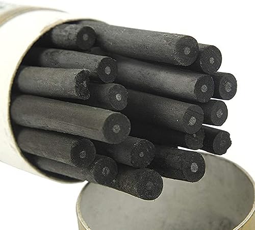 Miniatura 5 de XHBTS 25 palitos de carbón de vid color negro, suaves, para dibujar, bocetos y bellas artes, lápices de carbón de sauce para dibujar (0.197-0.315 in