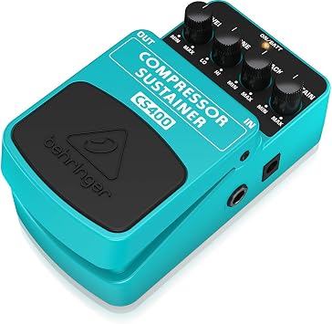 Behringer OVERDRIVE/DISTORTION OD300 2-Mode Overdrive/Distortion Effects Pedal & COMPRESSOR/SUSTAINER CS400 Ultimate Dynamics Effects Pedal,Green
