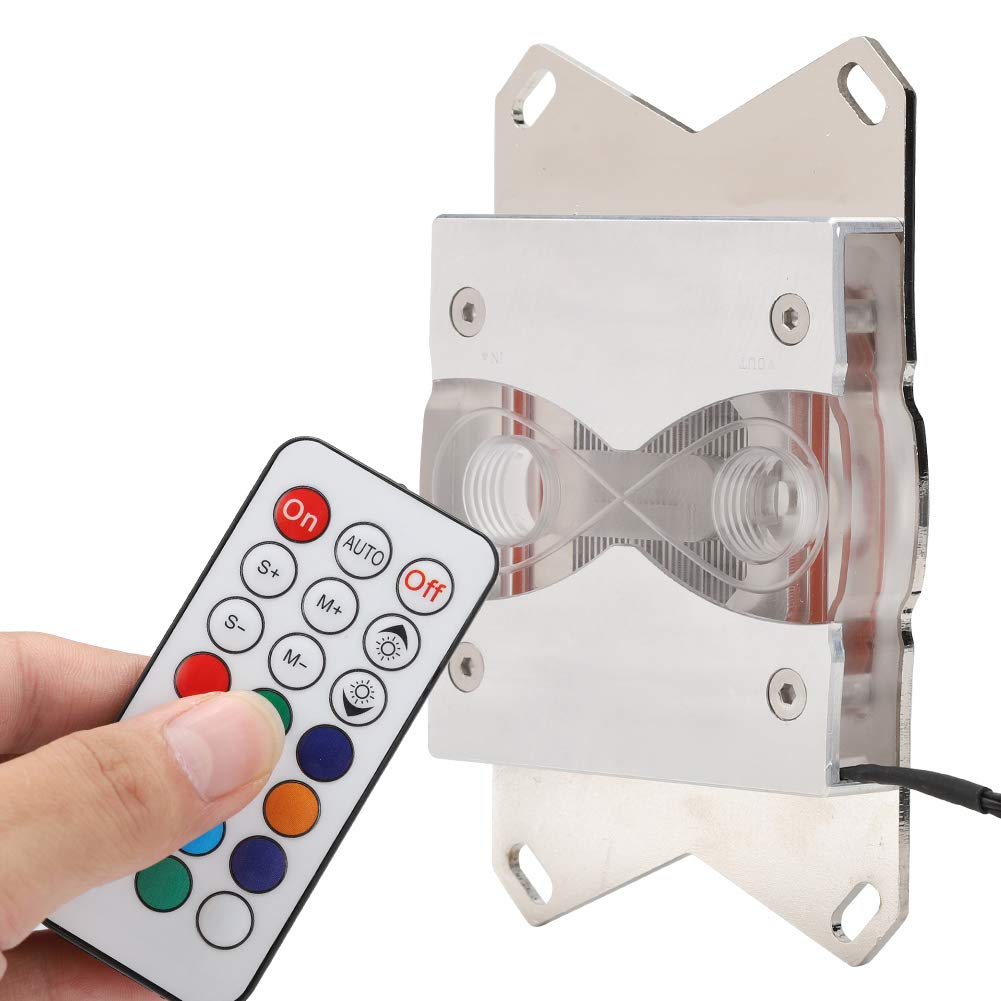 Bloque de Refrigeración por Agua de CPU para AM3 AM4 con Efectos de Iluminación Brillantes e Instalación Sencilla para Jugadores Acrílico 10,4x6,8x1,75 Cm