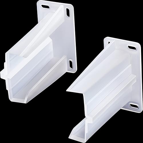 6 soportes de montaje trasero para cajón trasero, soporte de montaje trasero grande para cajón deslizante, color blanco