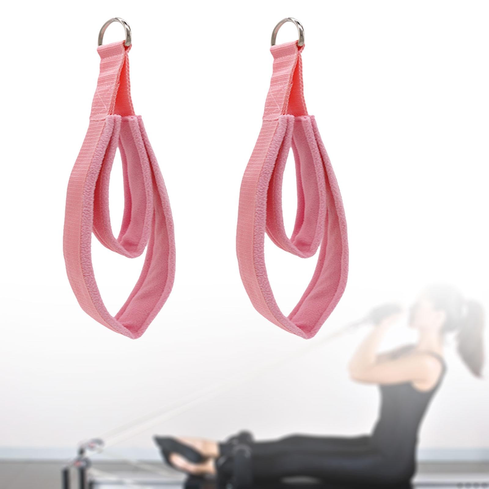 2X Sangles Pilates, Sangles Anneaux D Équipement Durable Sangles Pilates Double Boucle pour Reformer pour Gym à Domicile, Yoga, Unisexe, Entraînement,