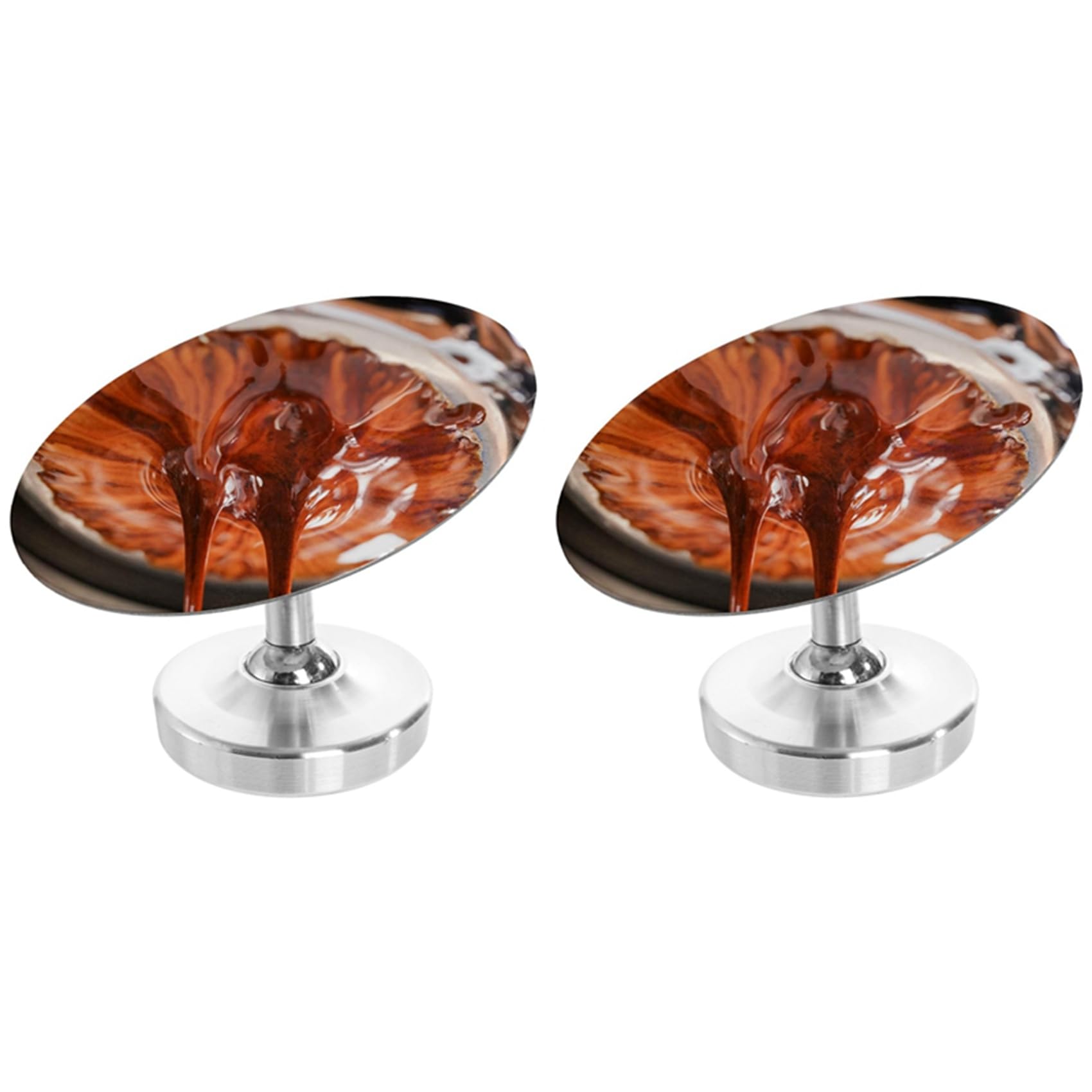 Hndhbfgrt 2X Espresso Shot Mirror for Bottomless Portafilters, Stainless Steel Coffee Extraction Reflective Observation Mirror