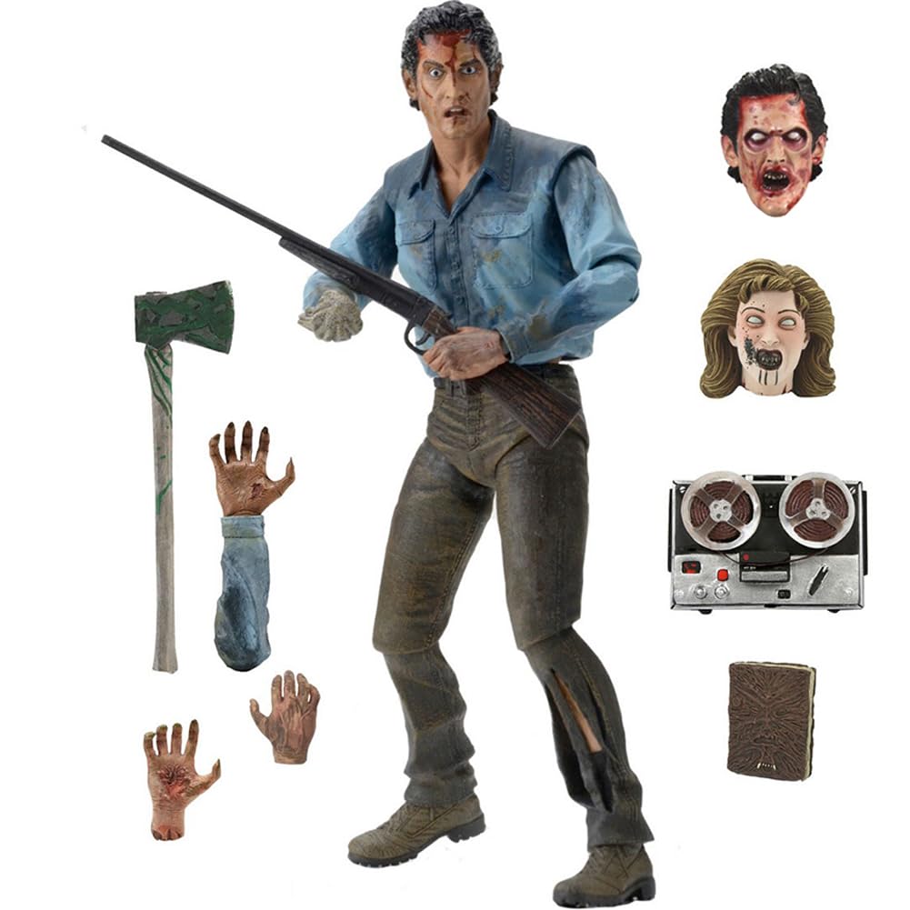 Jilijia Ash Williams Figure 18cm Ash Williams Action Figure PVC Model Statue Desktop Ornaments Halloween Collection Christmas Decoration Gift for Fans — image 1