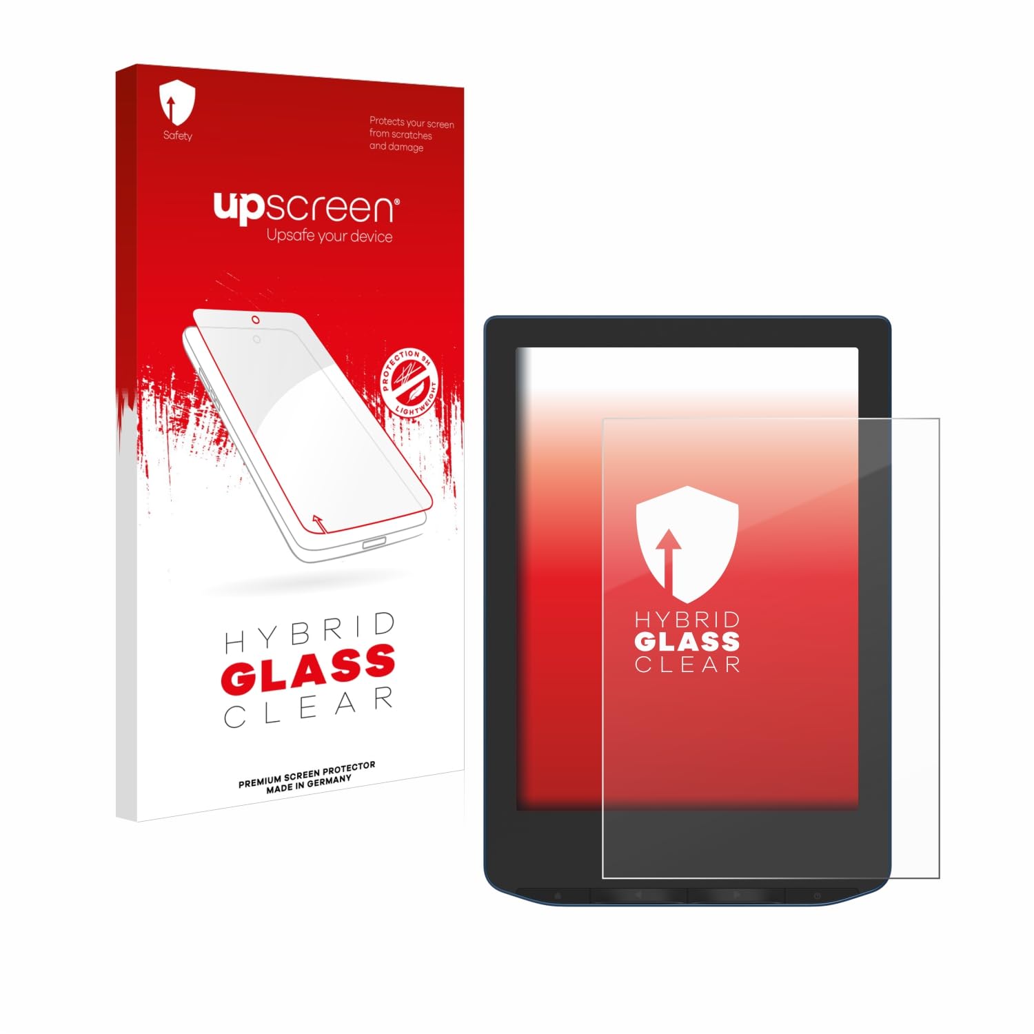 upscreen Screen Protector Film Compatible with Pocketbook Verse Pro Color - 9H Glass Protection, Extreme Scratch Resistant