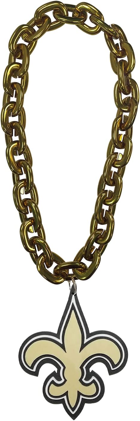 Aminco NFL New Orleans Saints Team Fan Chain, Gold