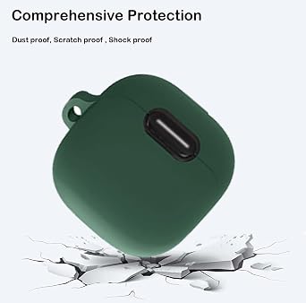 Soundcore Liberty 4 NC earphone compatible case, soft silicone scratch shockproof skin cover, sparkling keychain accessory included, protective cover for Liberty 4 NC Anker Charging Case