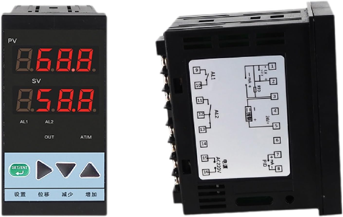 Regulator Controller Digital Display for Temperature Pressure Level Flow Control 4-20mA 0-5V 0-10V Output(96-96 DC24V- 4-20MA)
