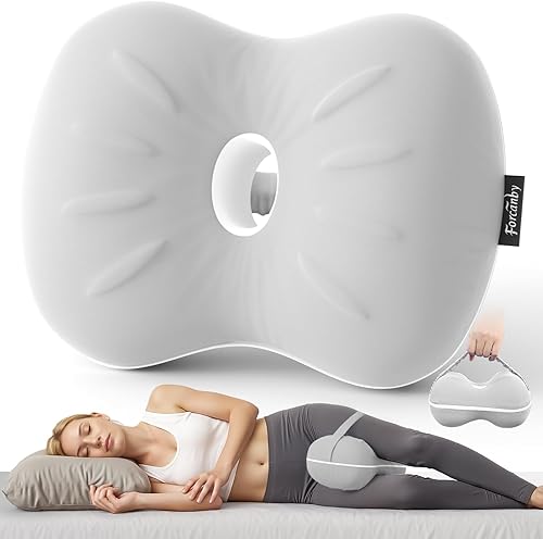 Miniatura 13 de Almohada de espuma viscoelástica para piernas para dormir de lado - Relajación del dolor de ciática, espalda, caderas, rodillas y articulaciones -