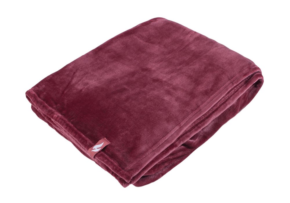 Heat Holders - Extra Soft Winter Warm 1.7 TOG Large Luxury Thermal Fleece Throw Blanket - 180 x 200 cm (One Size, Cherry)