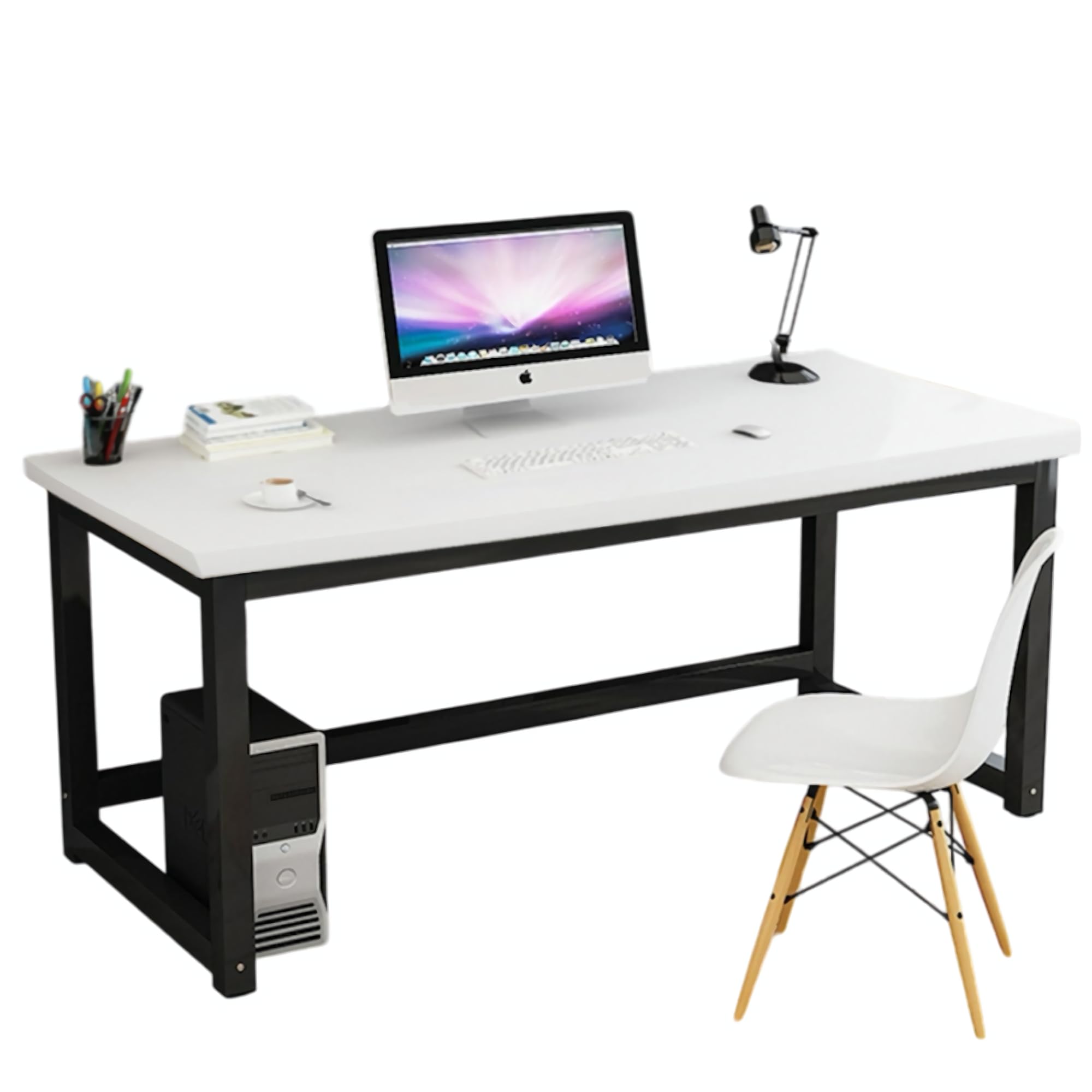 Amazon | JAMBORN ワークデスク パソコンデスク 大きい 120cm