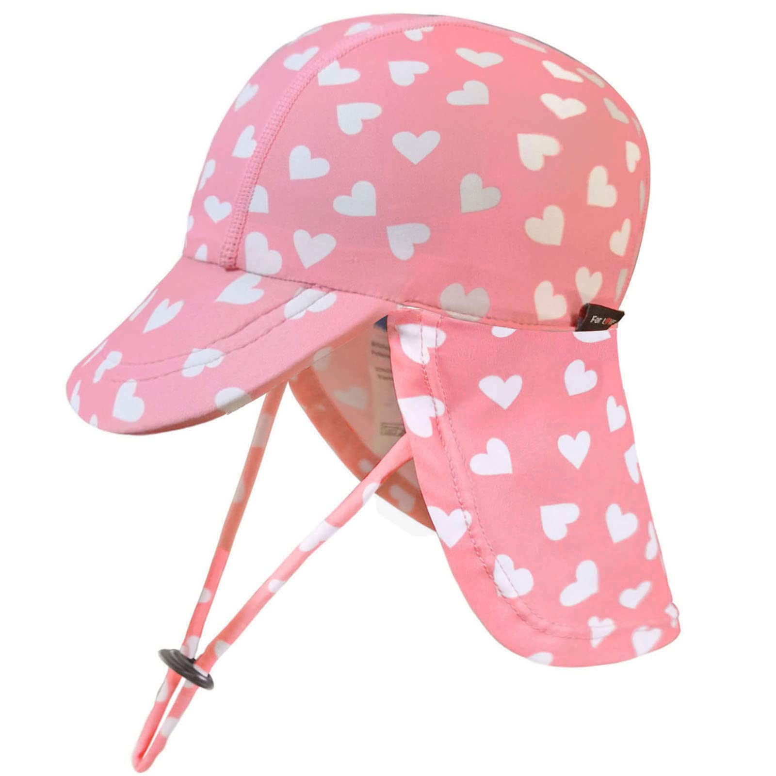 weVSwe Sombrero De Sol para Bebé UPF 50+ Gorro De Natación Solapa Protección para El Cuello Correas De Barbilla Ajustables Sombreros De Protección Solar UV
