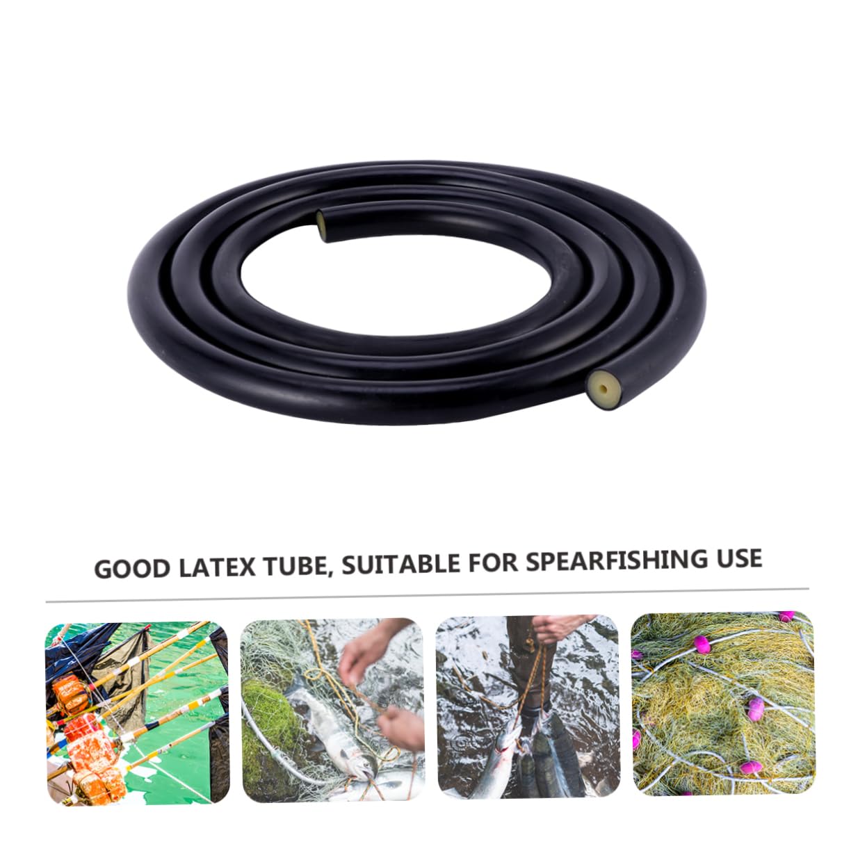 balacoo Natural Latex Spearfishing Elastic Tube Float Line for Travel Spearfishing Cable