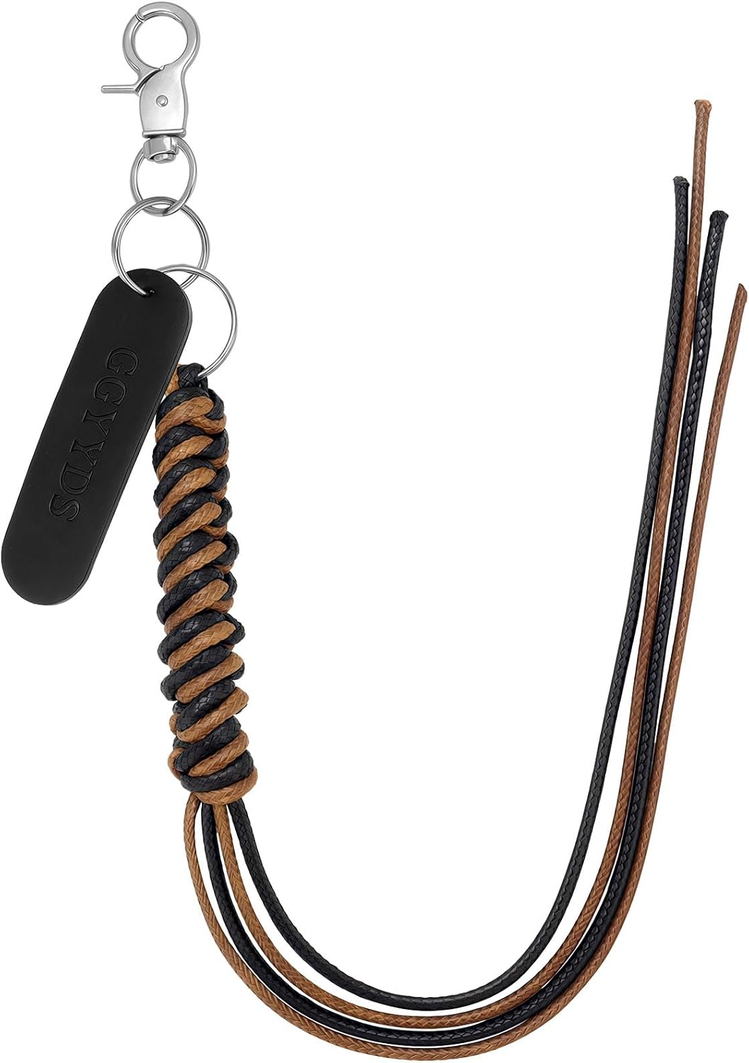 Rope Keychain Cute Bag Charms for Women Men 16 Inch Y2k Braided Rope Knot Pants Keychain Vintage Coffee Black Purse Charm for Handbags Backpack Accessories Trendy Birthday Christmas Gift