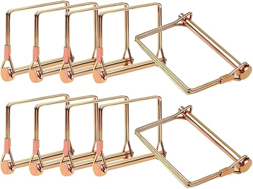 Sunnyway Pasador de bloqueo de alambre de 14 de pulgada, 10 piezas, 4 acopladores de remolque largos y resistentes, juego de bloqueo de eje de toma