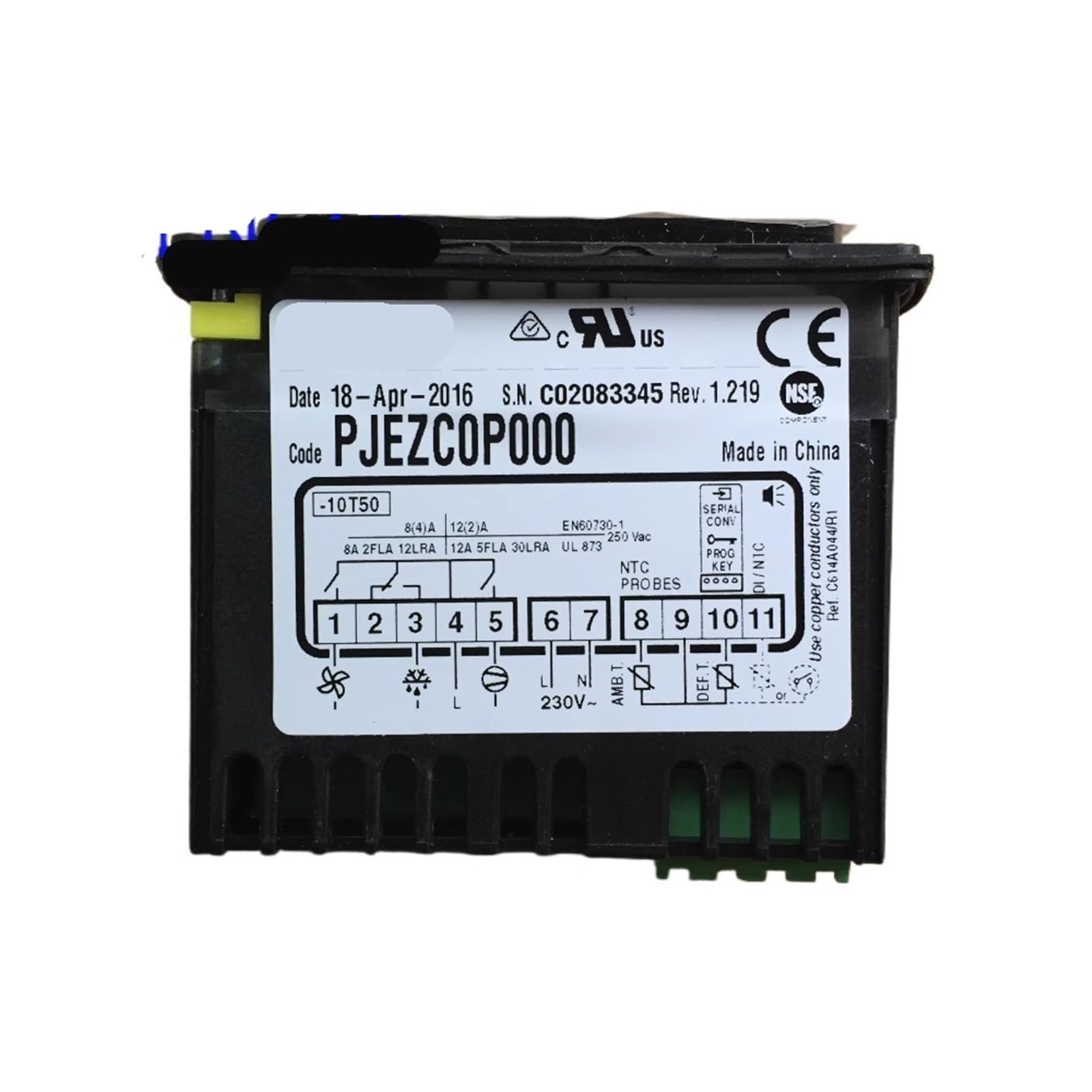 PJEZC0P000 Temperature Controller with Defrosting Relay Sensor(Without sensor)