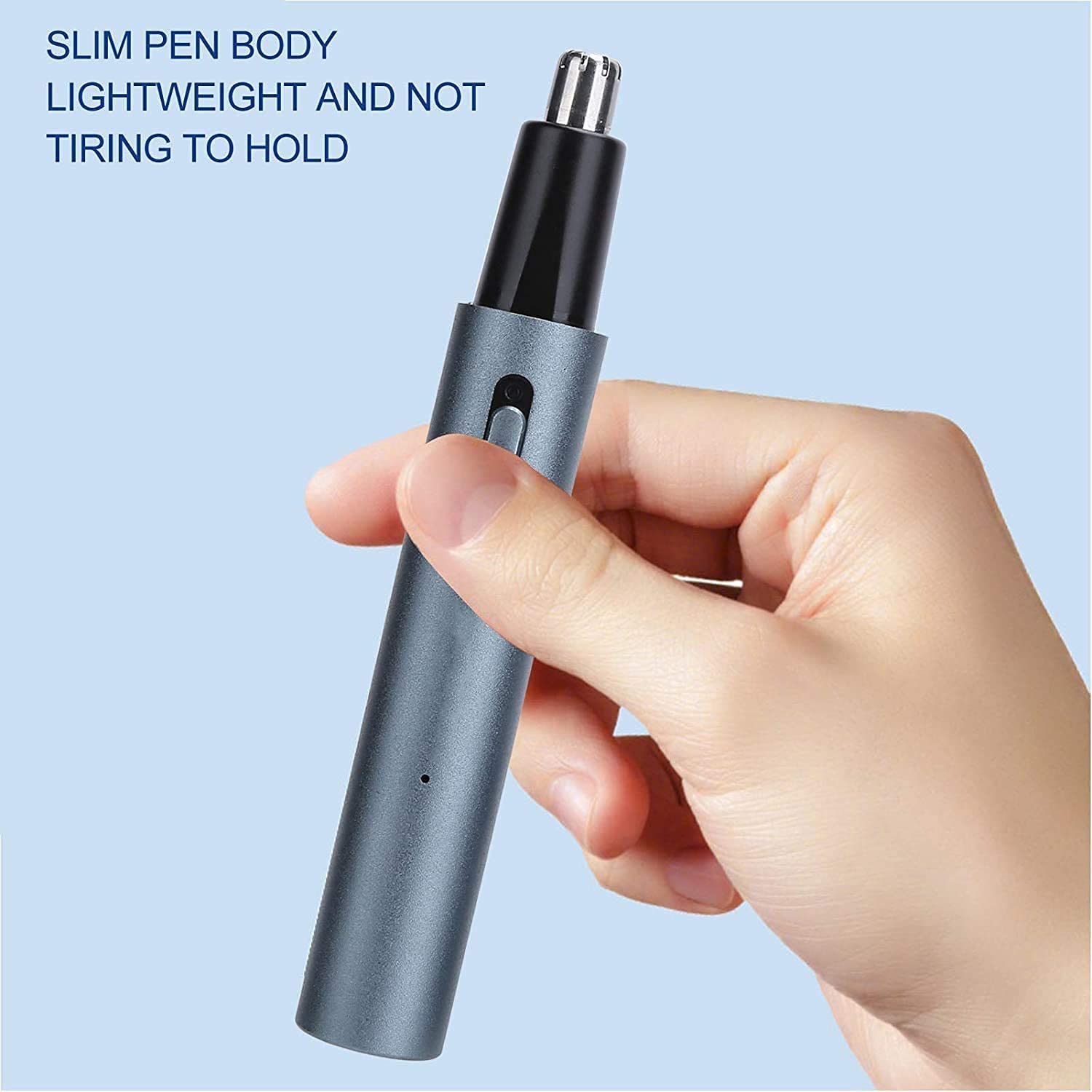 Trimmer per Capelli Naso e Orecchio □ Strumento di precisione indolore con Batteria Ricaricabile, Bagnato/Asciutto, Facile da Pulire
