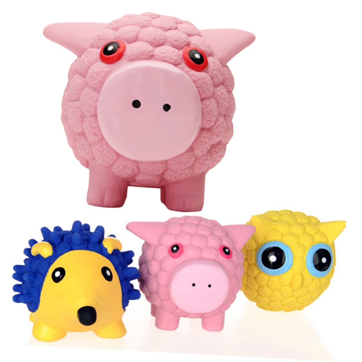 Kisangel 3piezas Juguete De Masticar para Perros De Látex Bola De Sonido Creativa y Educativa para Mascotas Juguete Divertido para Molar Cerdo