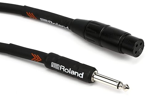 Roland Cable de micrófono HI Z de 20 pies, serie negra (RMC-B20-HIZ)