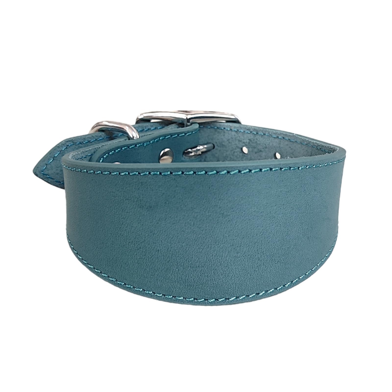 ZHENGCI Leathers Dogs Collar Soft Padded Collar for Whippets Salukis Sighthounds Dogs Adjustable Collar Large Breeds Dogs Supply