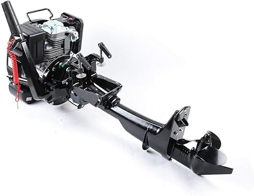 Miniatura 3 de TFCFL Motor fuera de borda, motor fuera de borda de 6 HP 4 tiempos, motor de barco de pesca inflable marino con sistema de refrigeración por aire de