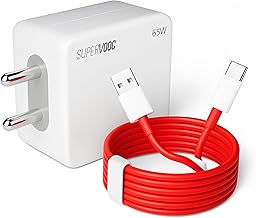 KALIAT 65W Fast Charger Adapter with USB Type-C Cable | Compatible with OnePlus 12R/11R/Nord, Realme, Oppo, Redmi, Mi, Galaxy | SuperVOOC VOOC PD Dart Dash Fast Charging Brick