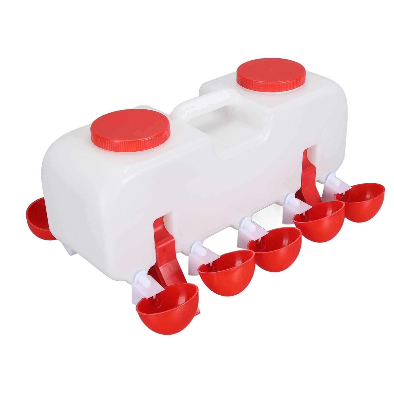 Bebedero para Pollos, 10 Tazas de Agua, Alimentador de Agua para Aves de Corral de Gran Capacidad, Llenado Superior Higiénico, Ergonómico para Pato (Fabaterxzv31fc7kp-12)