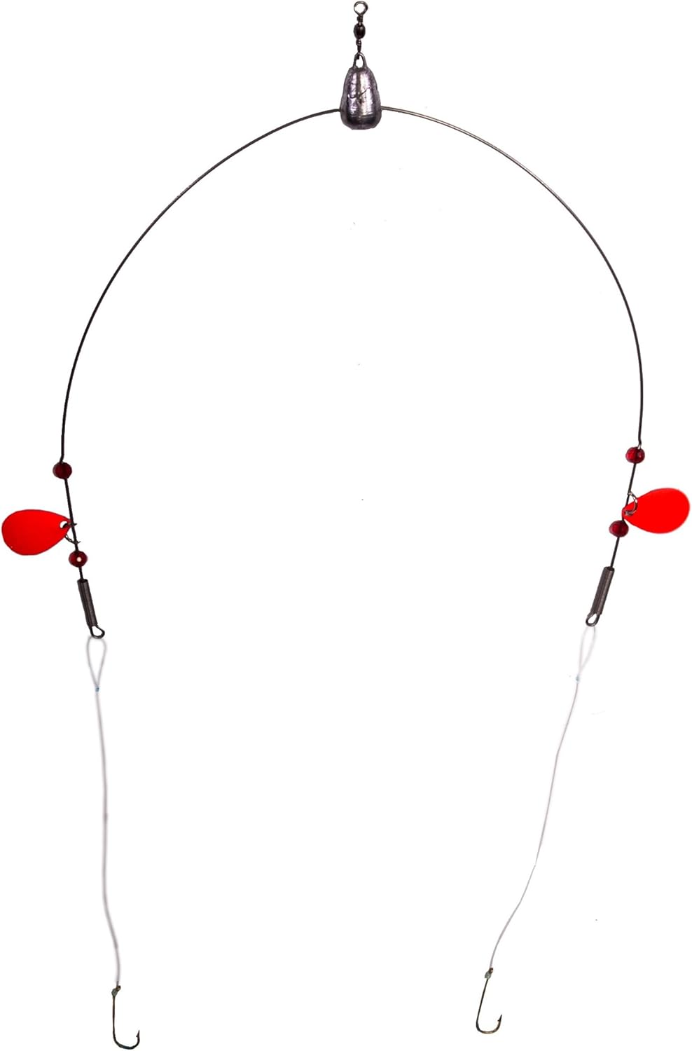 Bullet Weights PCHRIGRED Perch Fishing Rig, Red Fishing