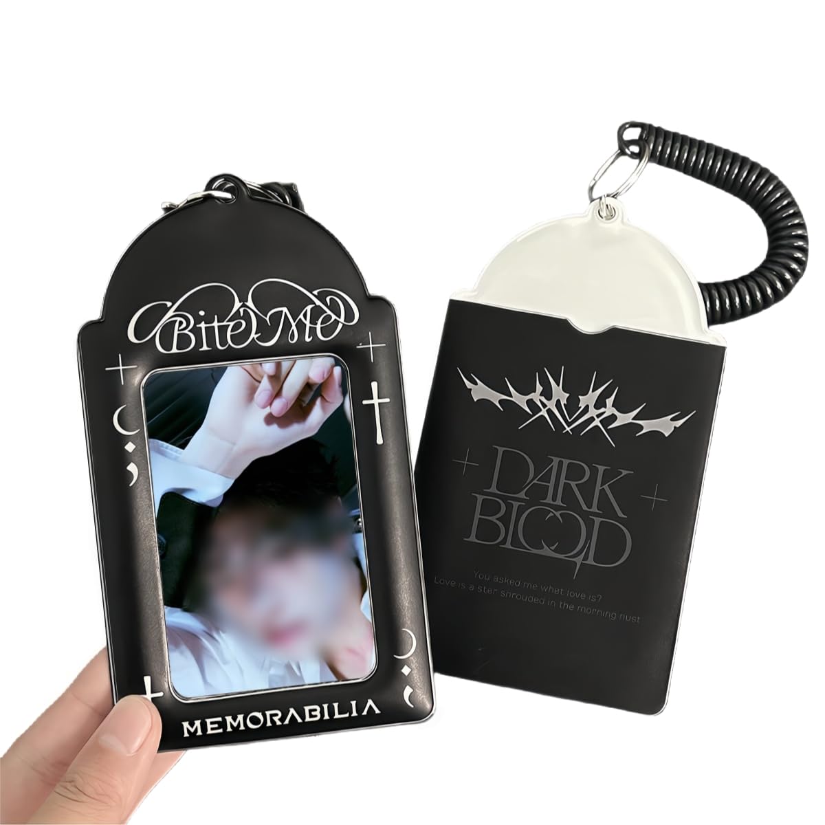 Amazon.com: Kpop Photocard Holder Keychain Black Personalized K