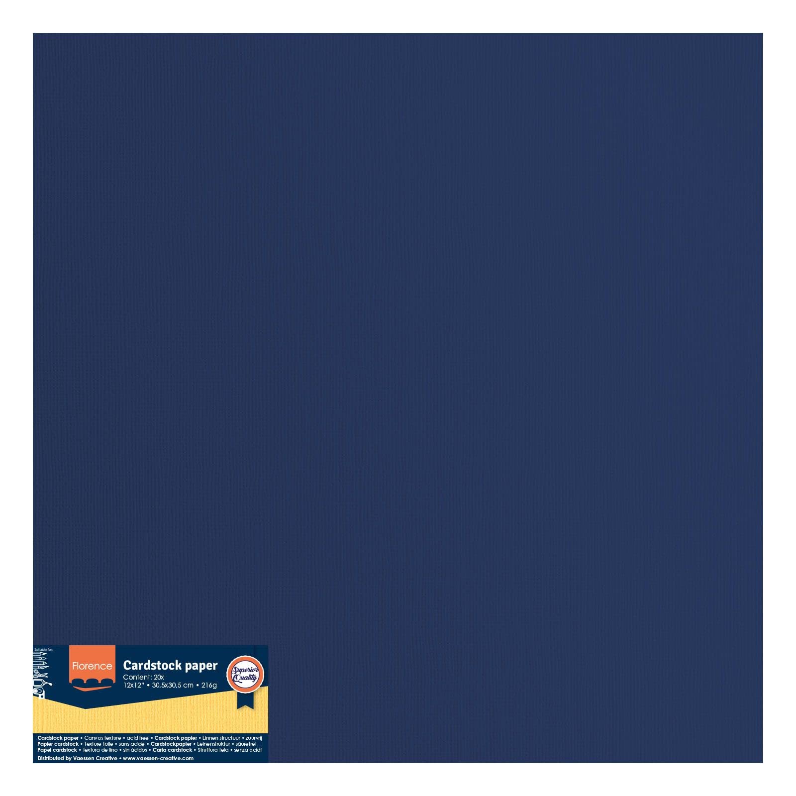 Vaessen Creative Florence Cardstock 20 Sheets Blue 216gsm Square 12" X 12" Texture Paper For Scrapbooking, Card Making, Embossing And Other DIY Crafts - View #10
