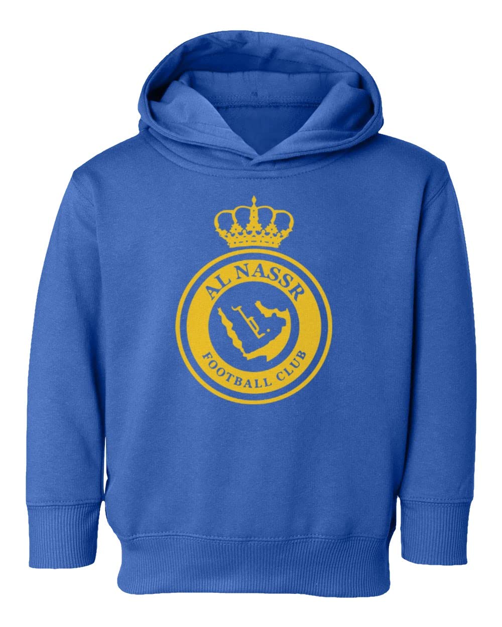 FLAURA Al Nassr Soccer #7 Ronaldo Jersey Style Toddler Hoodie Sweatshirt (Royal, 2T)