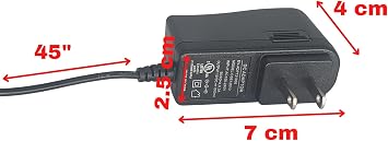 Evertech DC 12V 1 Amp 1000mA Wall Charger Power Supply Adapter for 12V Electronic Devices