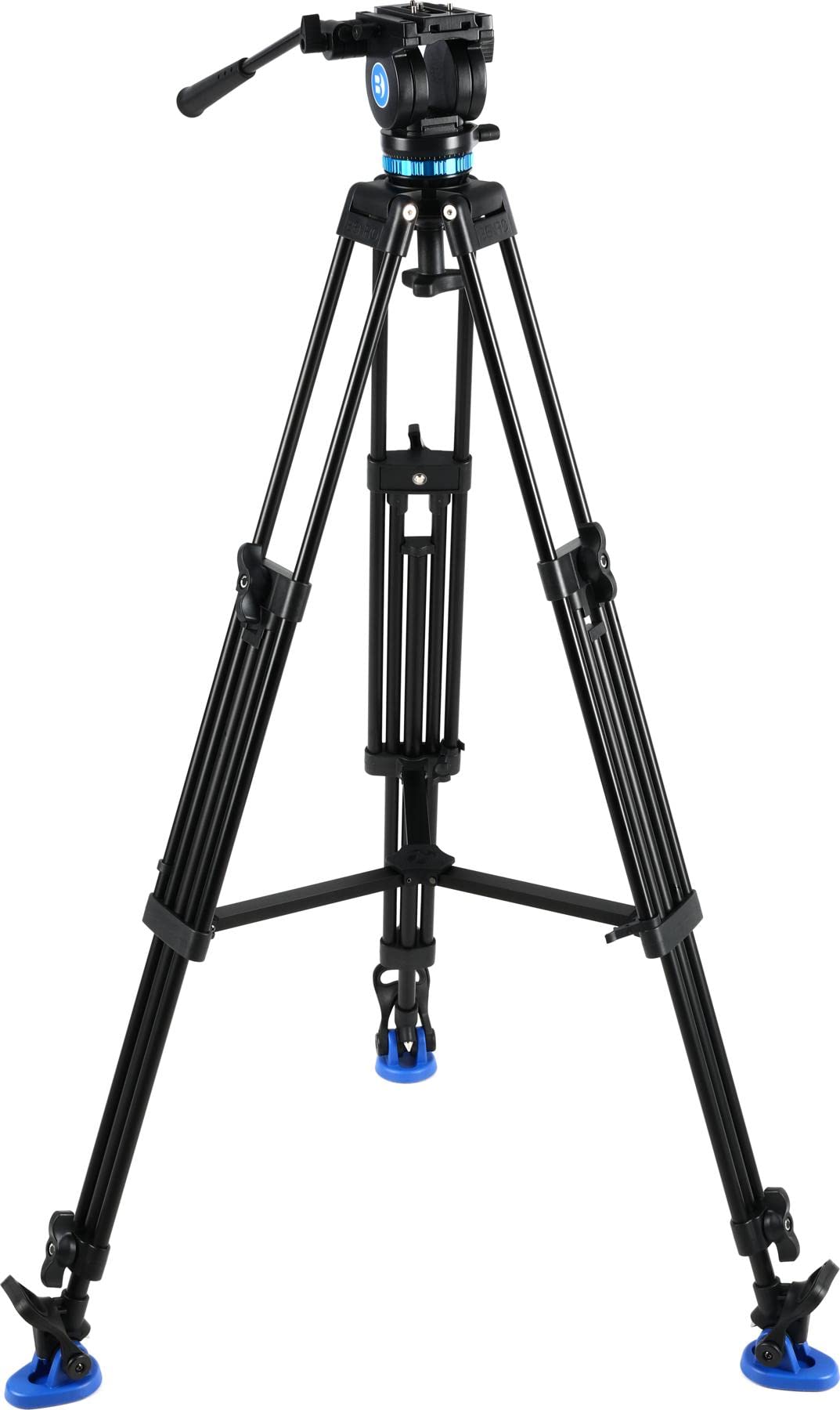 Benro KH26P Video Tripod with Head, 5kg Payload, Continuous Pan Drag, Anti-Rotation Camera Plate