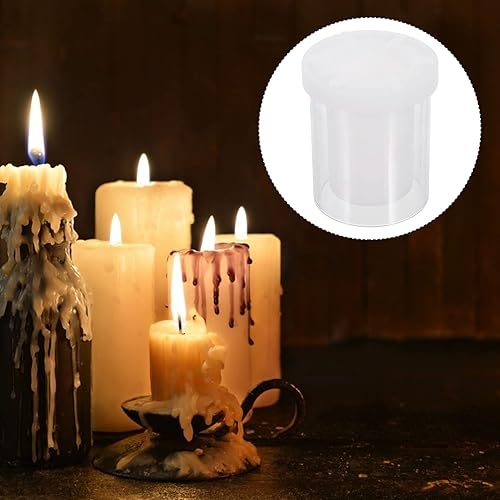 Miniatura 3 de EXCEART Cilindro de plástico hueco para velas creativas que hace fácil de limpiar, duradero y flexible para decoraciones únicas