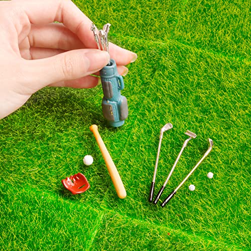 12 Pcs 1:12 Miniature House Sports Golf Set Baseball Set For Mini House Decoration #TOP2