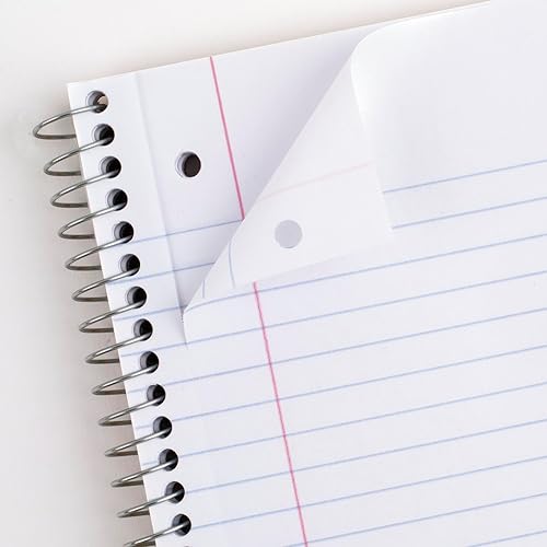 Miniatura 2 de Mead Cuadernos en espiral, paquete de 6, 1 materia, papel rayado universitario