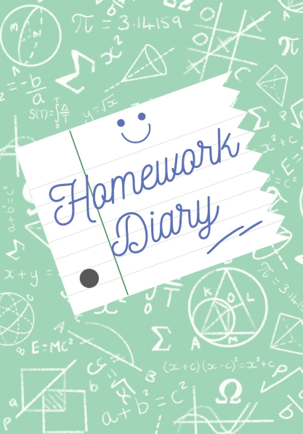 Homework Diary: Green two page weekly planner for college or school | Track subjects, description and due date | Great way for students to get organised