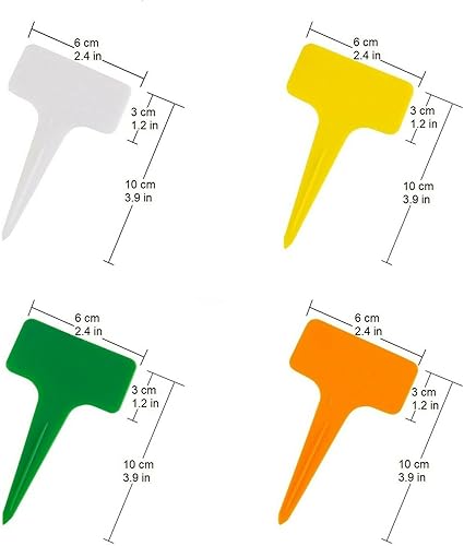 Miniatura 2 de Tres ollas y bandejas hexagonales de plástico para bonsái de entrenamiento mediano + 12 marcadores en forma de T