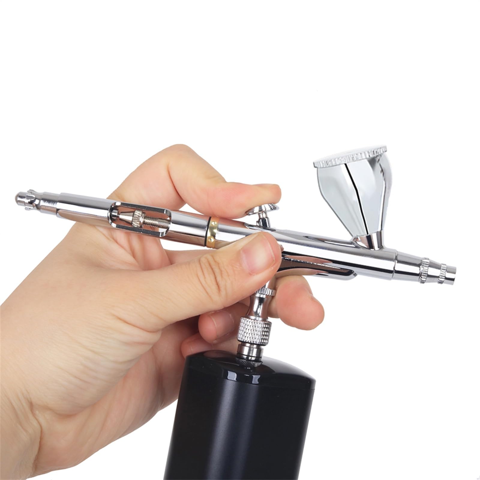 Łącznik do smarownicy Złącze pistoletu smarowego Pistolet sprężarki aerografu wysokociśnieniowego z wyświetlaczem mocy do dekoracji ciasta modelarskiego(E)