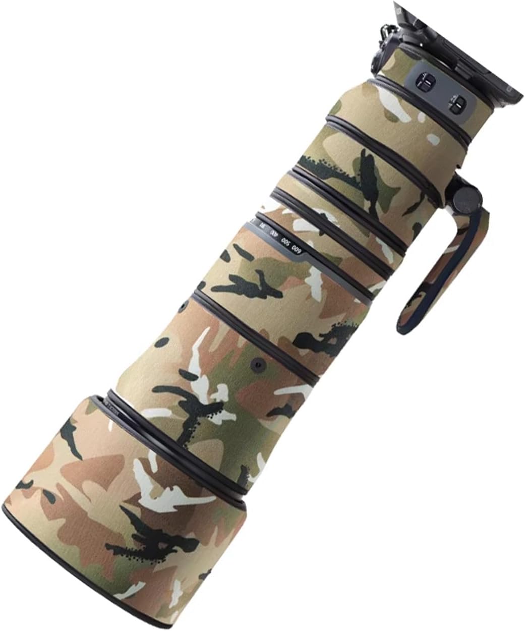 Lens Cover for Nikon Z 180-600mm F/5.6-6.3 VR Lens Protective Camouflage Lens Protection Sleeve Rain Cover Color # Green Leaf Camouflage